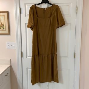 Free people washed silk dress back zip size medium